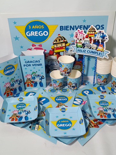Cotillón Infantil Personalizado X 15 Robocar Poli 1