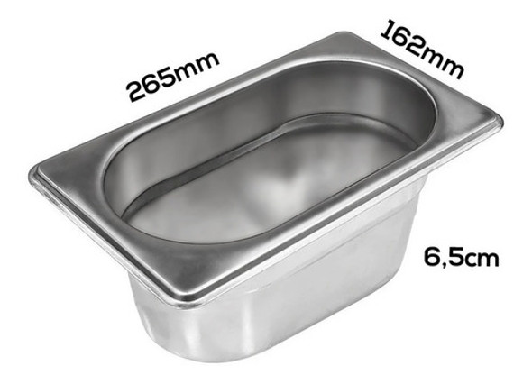 Bandeja Fuentón Gastronómica Gn 1/4 X 10 Cm Ac.inox. 1