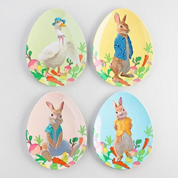 Peter Rabbit Placa De Melamina En Forma De Huevo Conjunto De 0