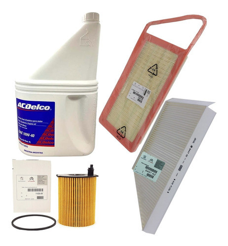 Juego Service Original + Aceite 10w40 Peugeot 206 1.4 Hdi 0