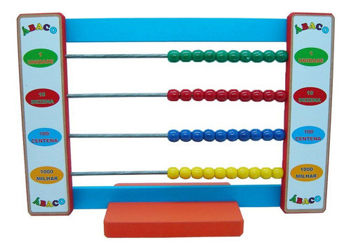 Ábaco De Madeira Pedagógico E Educativo Matemática 0