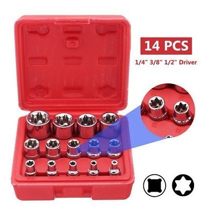 14pcs Hembra Torx E Par Estrellas Poco Juego En Complemento 1