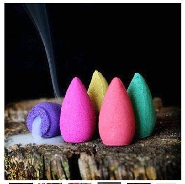 Incenso Tipo Cone Para  Backflow Novidade Pacote Com 50 Mix 1 Incenso Tipo Cone Para  Backflow Novidade Pacote Com 50 Mix 1