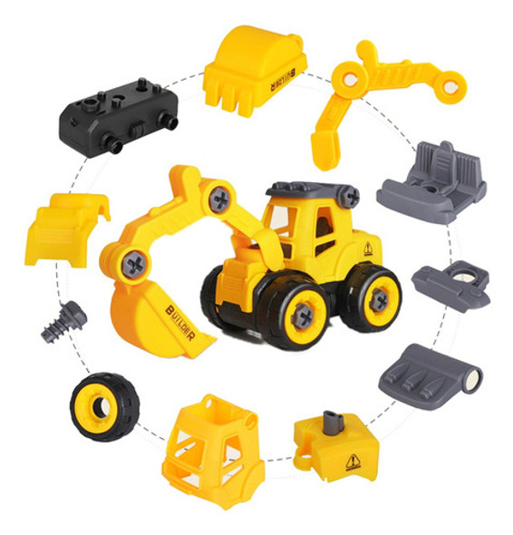 Juguetes Maquinaria De Construcción Completo Para Niños 0