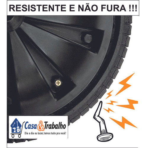 4 Rodas Pneus Maciços Carrinho De Mão Completas - Não Murcha 1