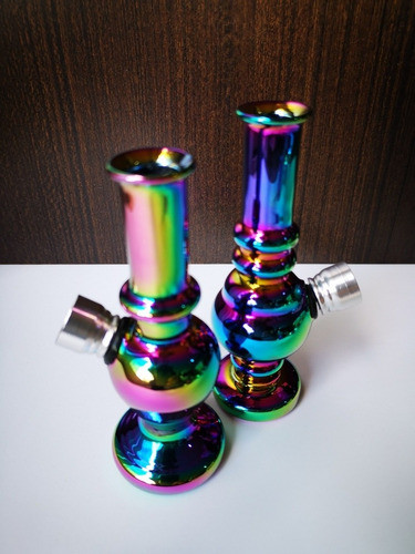 Bong De Mano Tornasolado Arcoiris 12 Cm Bongcito Pipa Manual 1