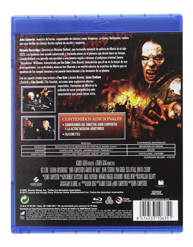 Blu-ray Ghosts Of Mars / Fantasmas De Marte / John Carpenter 1