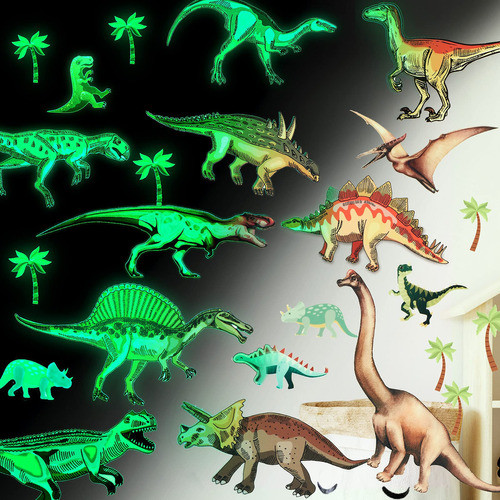 39 Calcomanas De Pared De Dinosaurio Para Sala De Estar, Cal 0