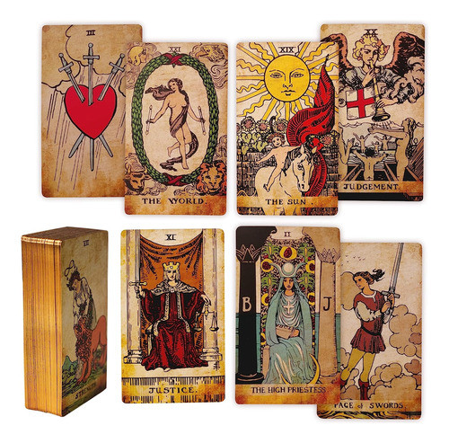 Tarot Rider Waite Vintage Bordes Dorados - Original En Stock 0