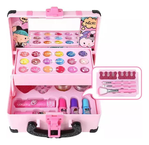 Kit De Maquiagem Infantil De 30 Peças Penteadeira Infantil* 0