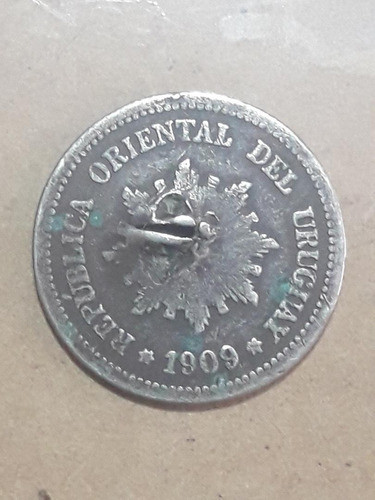 Moneda De Uruguay De 2 Céntimos De 1909 Con Deterioro 0