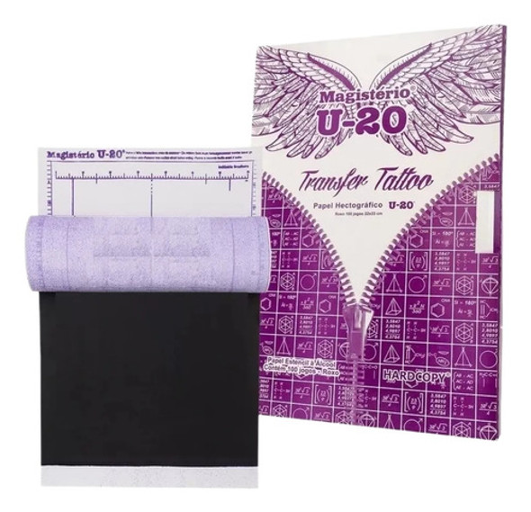 10 Folhas Papel Hectográfico U-20 Decalque Tatuagem Tattoo 0