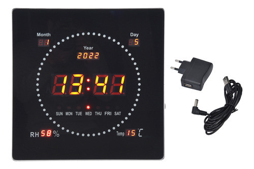 Relógio De Parede Digital Com Alarme De Mesa Led Grande 100- 0