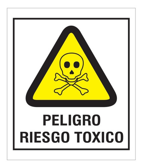 Cartel Peligro Riesgo Toxico 40x45 Alto Impacto 0