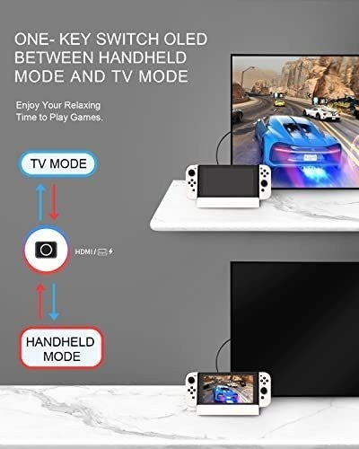 Dock Station Stand Para Nintendo Switch Oled Blanco 1