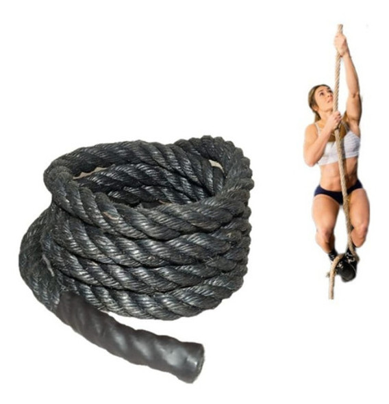 Corda Naval Crossfit Sisal Natural 36mm X 4 Mt Escalada. 0