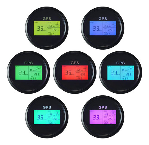 Eling Velocimetro Y Odometro Digital Universal Con Gps, 7 Lu 0