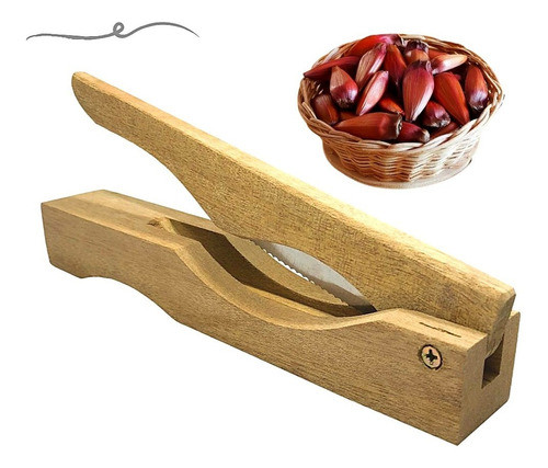 Kit 3 Descascador Pinhao Madeira Marrom Utensilio De Cozinha 1