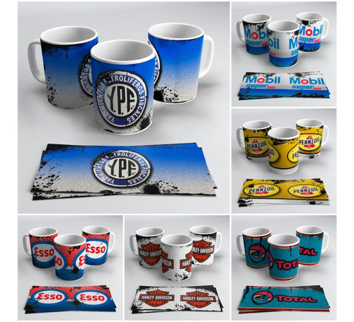 Aceites Y Marca Autos Plantillas Sublimación Tazas 0