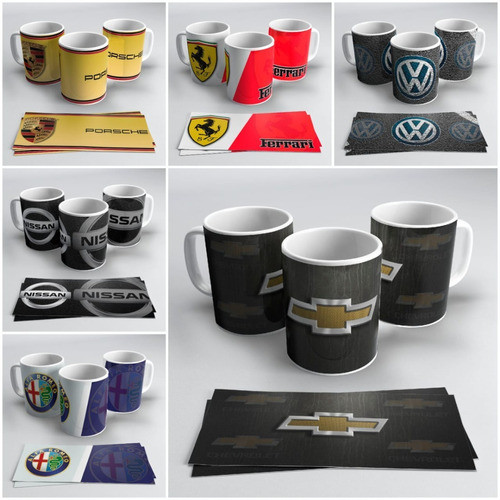 Aceites Y Marca Autos Plantillas Sublimación Tazas 1