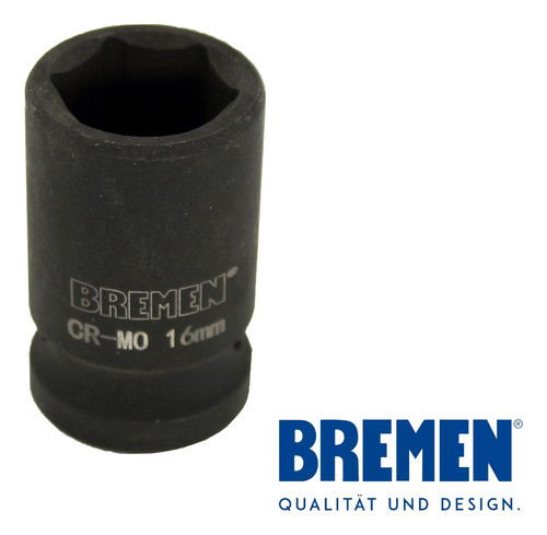 Tubo Bocallave Impacto Hexagonal 16mm (encastre 1/2 ) Bremen 1