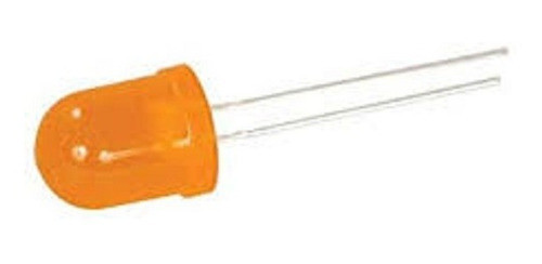 Led 10mm Naranja Alto Brillo Difuso 5.800mcd 30º Pack 10led 0