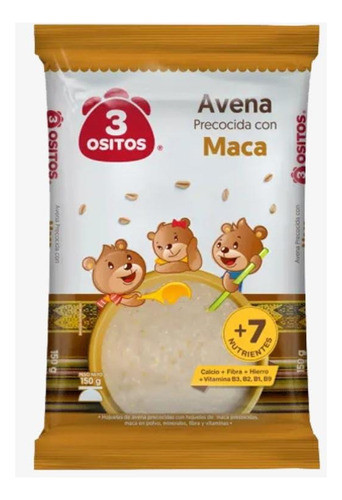Avena Precocida Con Maca - 3 Ositos - 150 Grs. Origen Perú. 0