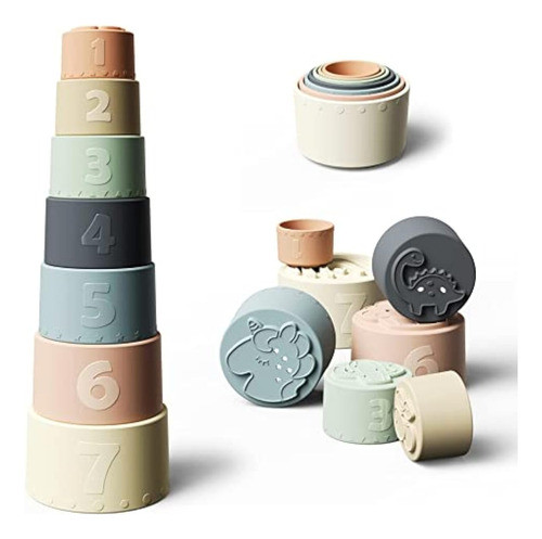 Moonkie Juguete De Tazas Apilables, Juguetes 0