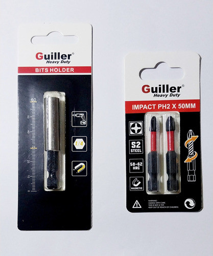 Set Adaptador Magnetico 1/4x60mm + 2  Puntas De Impacto 0