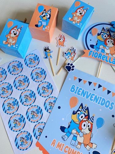 1 Pack Decoracion Cumpleaños Infantil Bluey 1