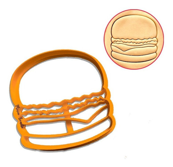 Hamburguesa - Moldes Cortante Masa Galletas Comida Foodies 0