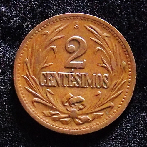 Uruguay 2 Centésimos 1944 Excelente Km 20a 0