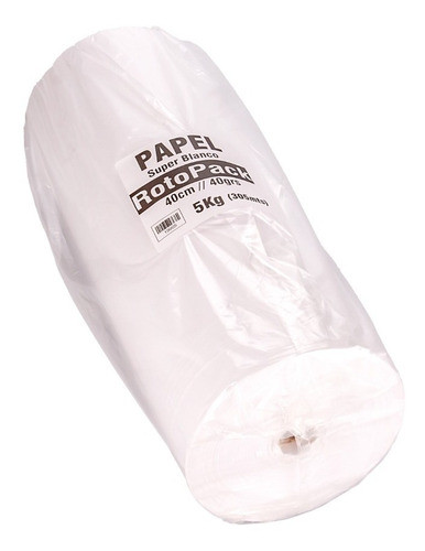 Papel Super Blanco Rotopack 40cm (40grs) X 1 Bobina De 5 Kg 1