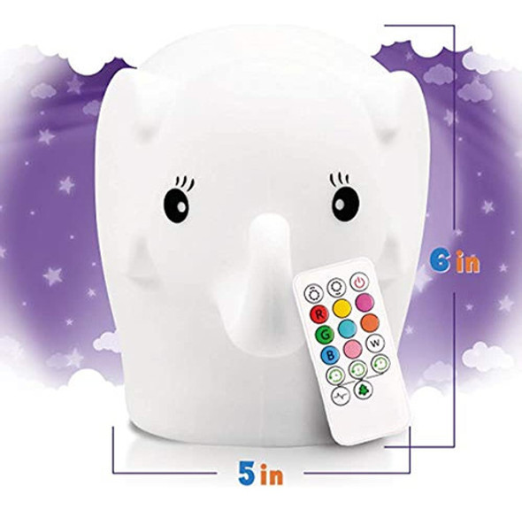 Luz Nocturna Para Niños Lumipet Elephant, Luz De Guardería P 1
