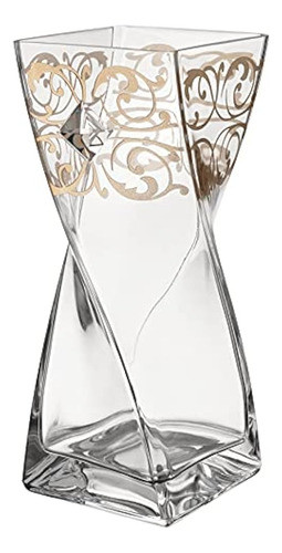 Jarrón De Cristal De Lujo Grande De 30 Cm Con Decoración Exc 1