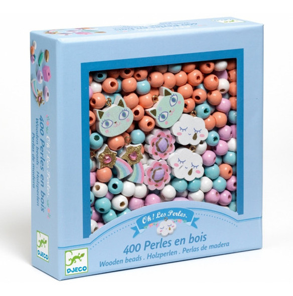 Juego Para Armar Pulseras Perlas De Madera Arcoiris Djeco 0