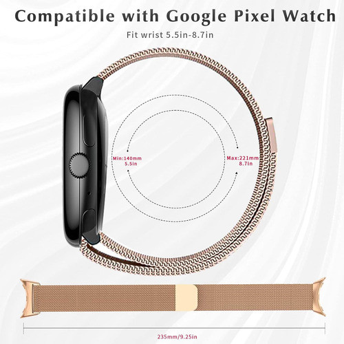 Malla Metalica Ajustable Compatible Con Google Pixel Watch 1