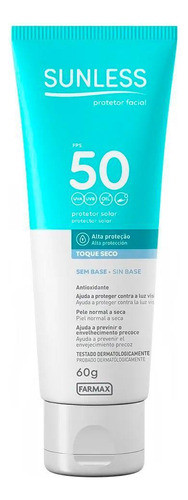 Sunless Protetor Solar Facial Sem Base Fps50 Com 60g 0