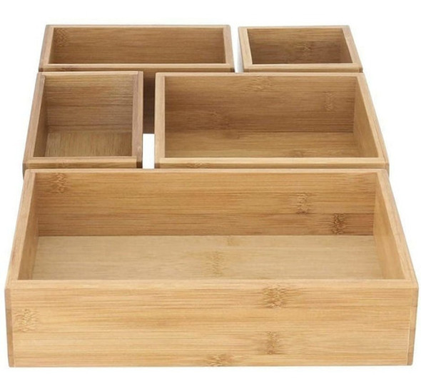Organizadores De Madera, 5 Piezas (bambu) 0
