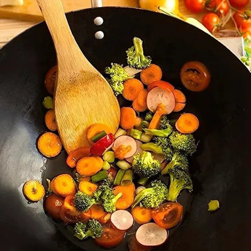 Set X4  Utensilios Madera Bambú Cocina Cuchara Espátula 1