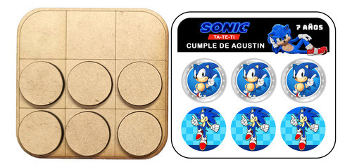Tateti De Sonic Souvenir Para Armar Didactico Cumpleaños X10 0