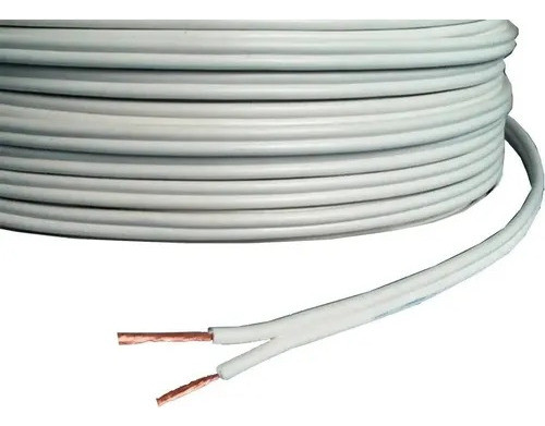 Rollo 100 Metros Cable Paralelo Blanco 2 X 1 Mm Veladores 0