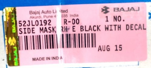 Embellecedor Optica Derecho Negro Bajaj Rouser Ns 200 Orig 1