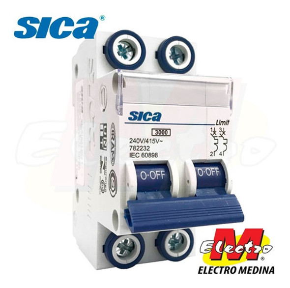 Llave Termica Bipolar 2 X 50a Sica Electro Medina 0