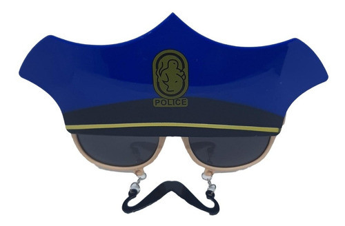 Combo Anteojo Policia Sombrero Y Bigote X3 Fiestas Cotillon 0