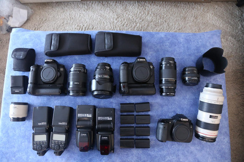 Lote De Camara ,flash ,lentes,stedycam,filmadoras 0