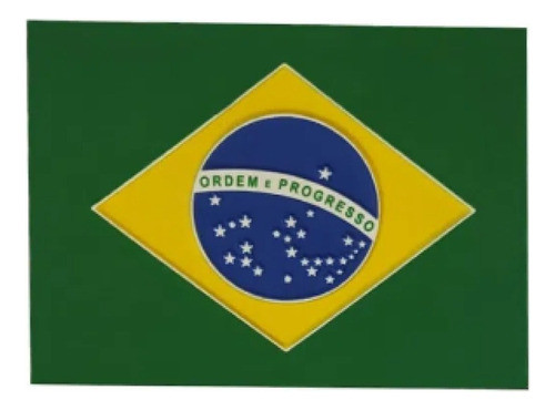 2 Bandeira Do Brasil Emborrachada Auto Relevo Impactus 0