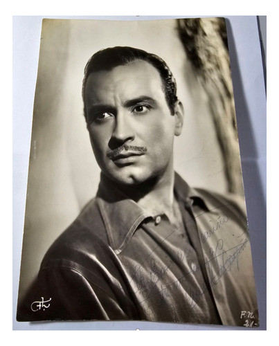 Antigua Fotografia Ángel Magaña (actor) Argentino - S26 0
