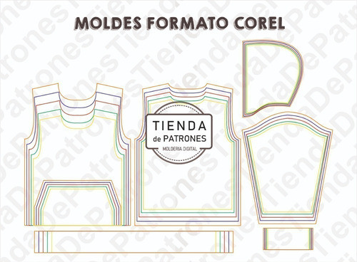 Molde Patron Coreldraw Buzo Canguro Niños Talles 6 Al 14 0