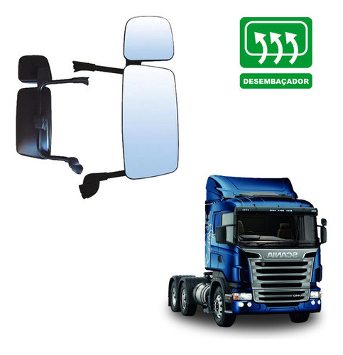 Espelho Ret. Econ. Scania S5 Ld + Auxiliar E Desembaçador 1